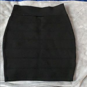 Black mini skirt
